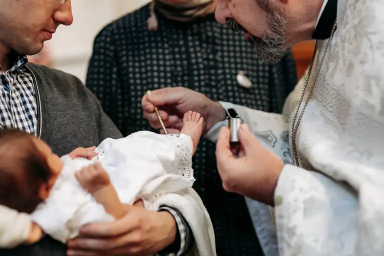 Съемка крещения в Санкт-Петербурге